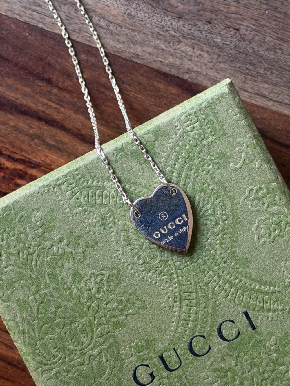 AUTHENTIC Gucci Trademark Heart Necklace